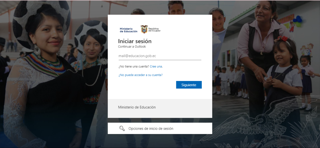 pasos para iniciar sesión en el Correo Institucional del Ministerio de Educación Ecuador en Outlook mail.educacion.gob.ec