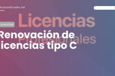 renovacion de licencia tipo c